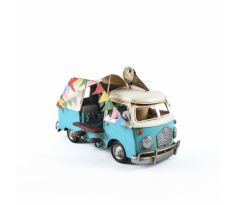 Kovové auto „ICECREAM“ – Retro zmrzlinový van biolomodrý