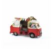 Kovové auto „ICECREAM“ – Retro zmrzlinový van červenobielé