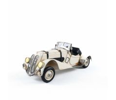 Kovové auto – Vintage krémový roadster