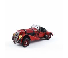 Kovové auto – Vintage červený roadster