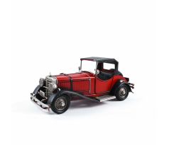 Kovové auto – Vintage červený kabriolet