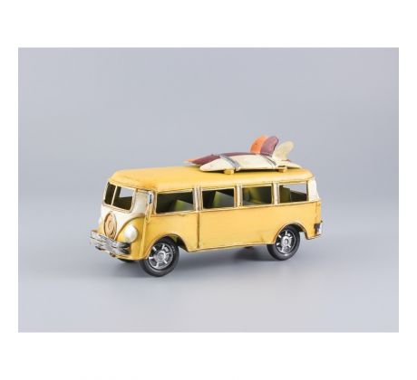 Kovové auto – VW T1 Bulli so surfmi