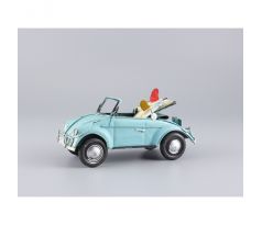Kovové auto – VW Beetle s plážovou výbavou