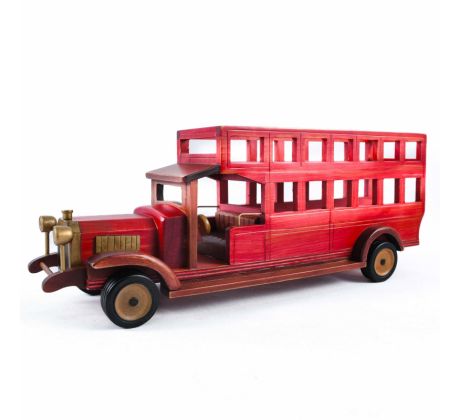 Drevené auto – DOUBLE-DECKER