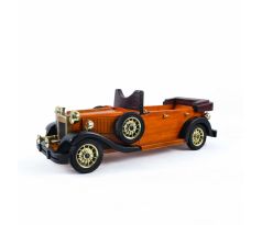 Drevené auto – Vintage kabriolet s zadnou plošinou