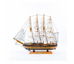 Drevená plachetnica CONFECTION – natur v lodnom laku (cca 45 x 41 x 10 cm)