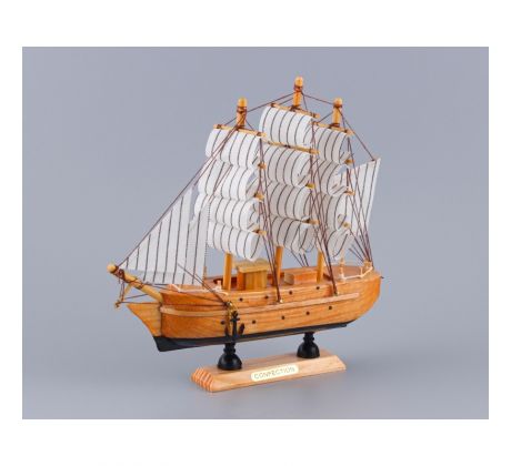 Drevená plachetnica CONFECTION 20x21x5 cm