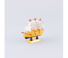 Drevená plachetnica CONFECTION Natur & Lak 10x9x3 cm