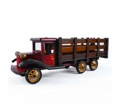 Drevené auto "TRUCK" – ručne vyrobený model nákladného vozidla (12 × 45 × 15 cm)